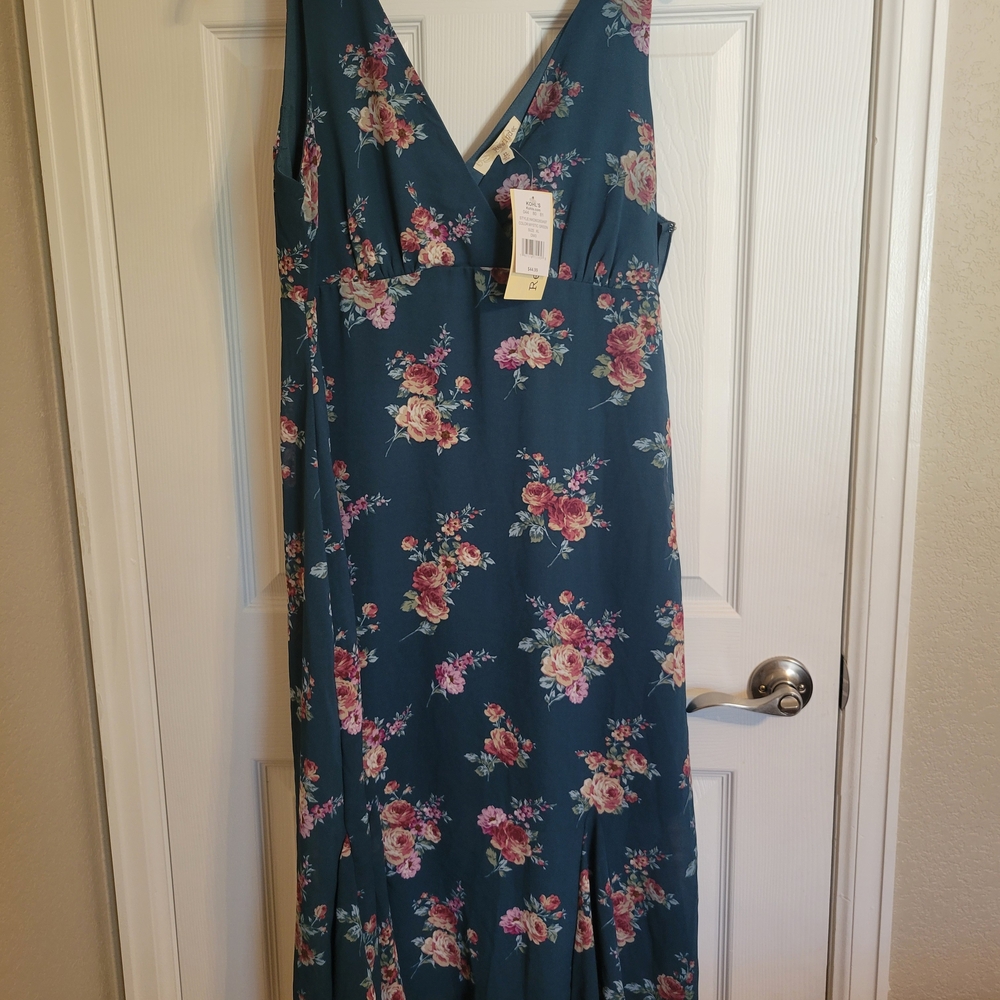 Kohl's Mystic Green Floral Dress